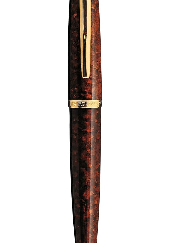 Waterman Carène Ballpoint Pen in Marine Amber with 23k Gold Clip and Blue Ink Cartridge - Gift Boxed - Image 5